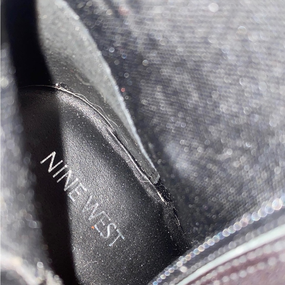 Nine West Black Leather Knee-High Wedge Boots - Picture 6 of 6